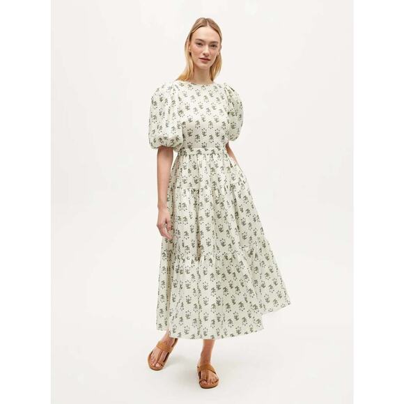 Rhode Maryam Dress Marigold Flower Taupe - Picture 1 of 8